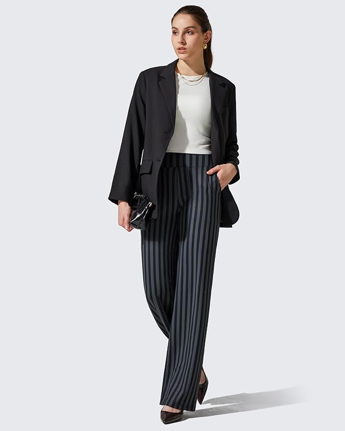 G4Free EverGoing Yoga Pants Women Wide Leg Pants with Pockets High Waist Stretch Dress Casual Sweatpants Petite/Regular/Tall