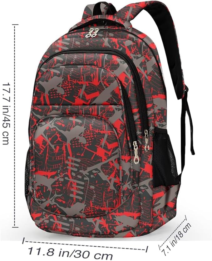 rickyh style School Backpack Travel Bag for Men & Women Lightweight College Back Pack with Laptop Compartmen