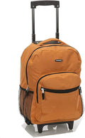 Rockland Double Handle 17" Rolling Backpack, Orange
