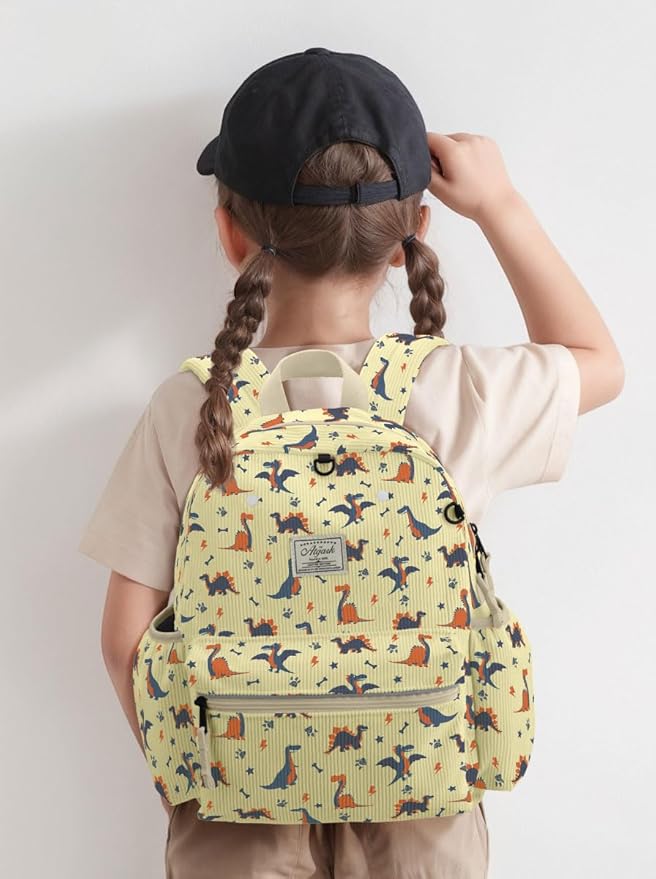 atgark Corduroy Toddler Backpack for Boys 2-5: Preschool Backpack for Boys