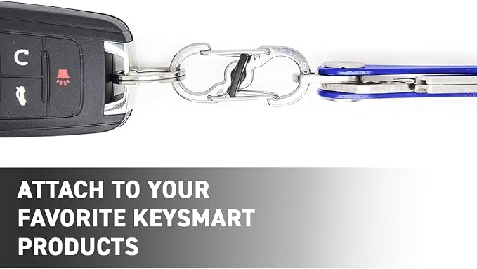 KeySmart Key Carabiners - Quick Release Dual and Mini Carabiners, Stay Organized w/Carabiner Keychains, Never Lose Your Keys