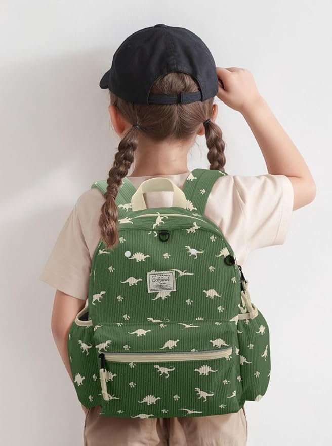 Corduroy Kids Backpack for Boys 6-10: Boys Girls Backpacks for Elementary Kindergarten 15” H Fit Folder