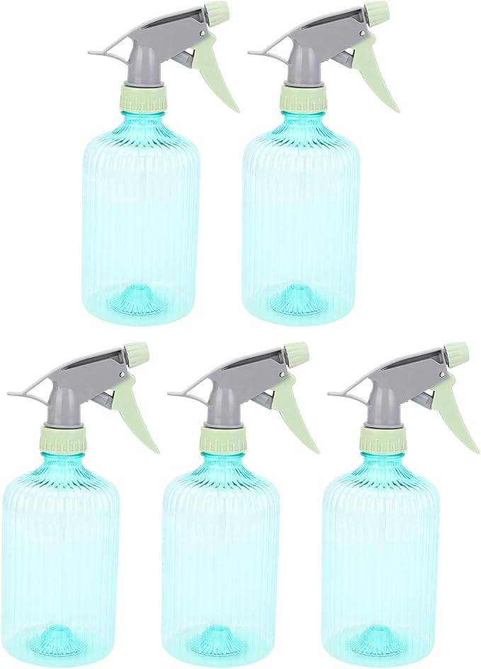 Barber Water Spray Bottle, Water Sprayer, Ultra Fine Mist, Pack of 5, Empty Hair Water Spray Bottle, Transparent, 500 ml, for Hair Styling