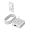 TESSAN Surge Protector Power Strip, 25 Ft Flat Plug Extension Cord with 3 USB (1 USB C 20W PD) 8 Outlets, 1250W, 900J Protection, 3 Sided Outlet Extender with Power Switch for Office, Dorm Room, Grey