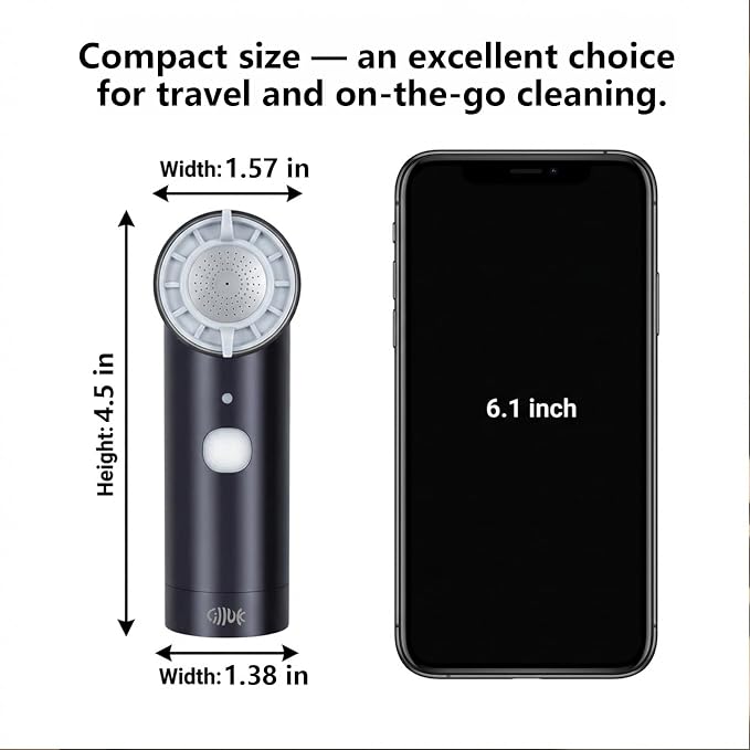 Portable Electric Bidet for Travel | Handheld Rechargeable Travel Bidet with 5 Spray Modes | Compact Personal Hygiene Solution for Camping, Hotel, Postpartum Care & Baby (Black)