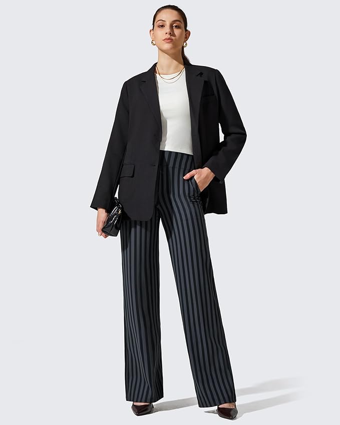 G4Free EverGoing Yoga Pants Women Wide Leg Pants with Pockets High Waist Stretch Dress Casual Sweatpants Petite/Regular/Tall