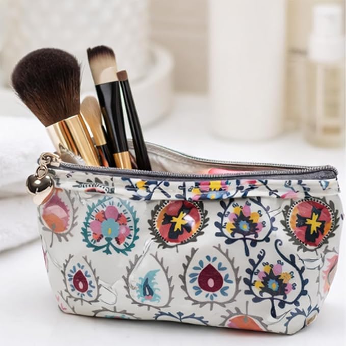 Jacaranda Living Medium Cosmetic Bag – Waterproof PVC-Lined Cosmetic & Toiletry Organizer, Zipper Pouch for Skincare, Makeup & Accessories, Wild Things