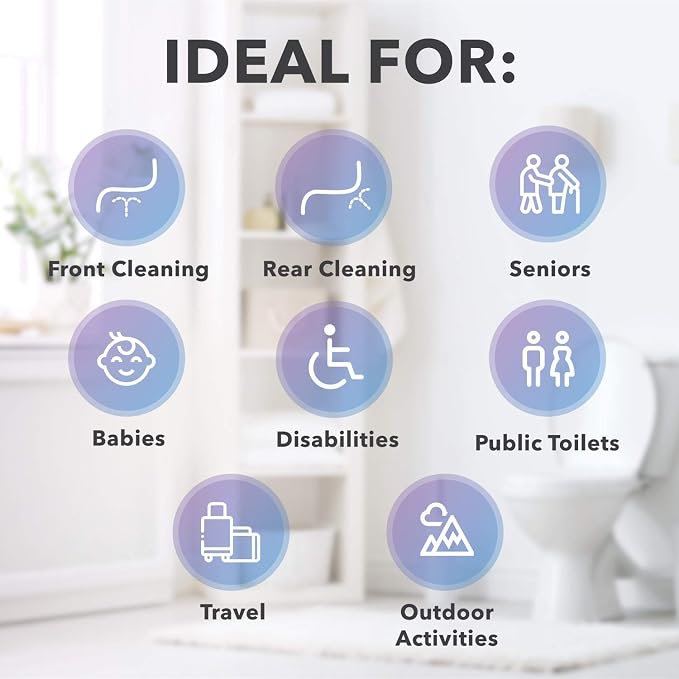 BLAUX Electric Portable Bidet Sprayer - (5.75 oz) Rechargeable Travel Bidet for Personal Cleaning | 3000mAh Personal Portable Bidet for Women Men | Postpartum Essentials | 40-50 Washes in One Charge