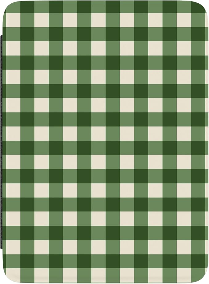 Casely Kindle Case | Checked Twice | Green Plaid | Compatible with 7” Kindle Colorsoft and 7” Kindle Paperwhite (12th Gen 2024 Models)