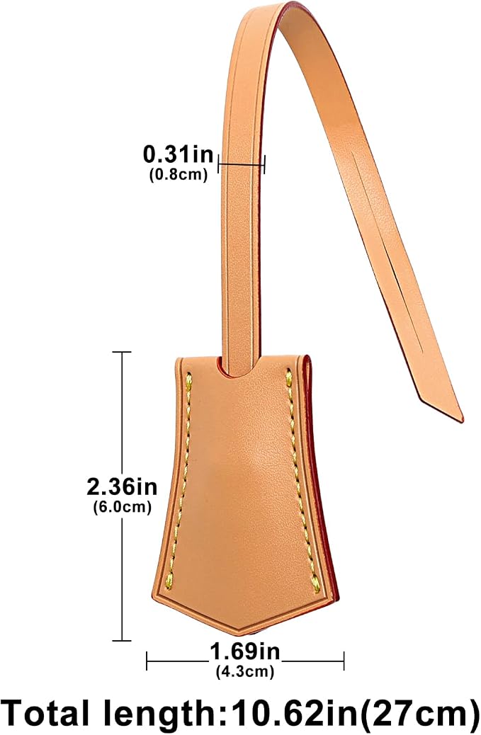 jiesinlov Microfibre Leather Tags for Speedy 25 30 35 Handbag,Luggage or Suitcase Tag (Beeswax Tag)