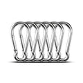 Large Carabiner Clip Hooks, 6pcs 4.7 inch Carabiners Heavy Duty, 304 Stainless Steel Spring Snap Hook Fits Camping Hanging Hiking Weight Lifting, Metal Clips for Rope or Chain