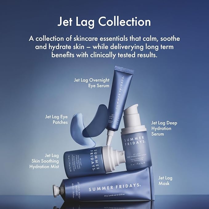 Summer Fridays Jet Lag Mask Mini - Hydrating Face Moisturizer + Mask - Enriched with Hyaluronic Acid, Niacinamide, Glycerin + Antioxidants Helps Nourish Skin for a Renewed + Radiant Complexion (1 Oz)