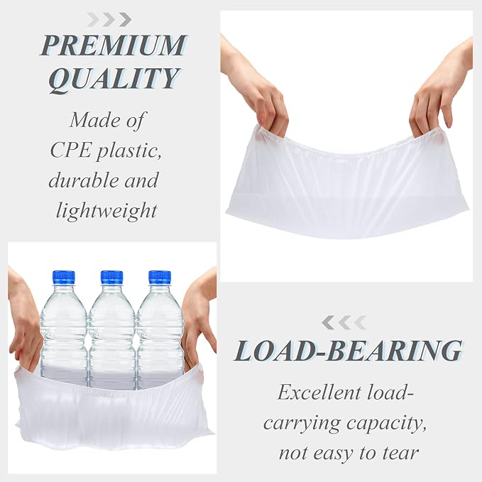 Vabean 1000 Pcs Disposable Shoe Covers Boot Cover Waterproof Nonslip Shoe Protector Covers for Indoor Carpet Floor Workplace Protection, One Size Fit Most (White)