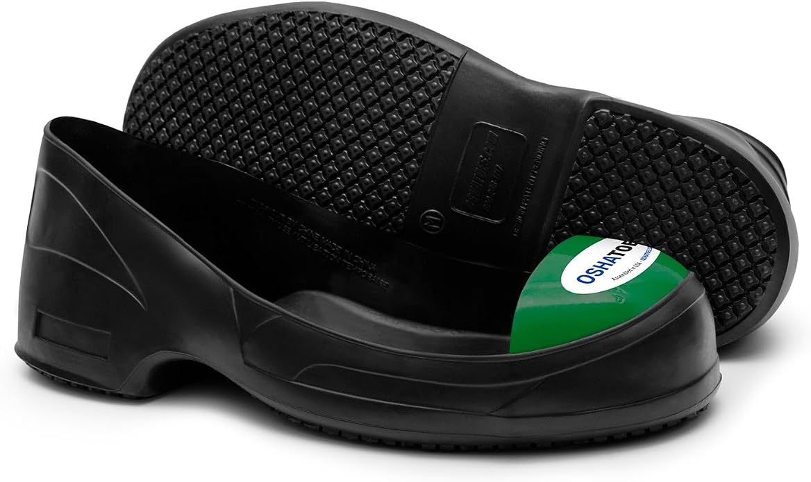 Oshatoes ARC Unisex Steel Toe Shoe Covers – Chemical Resistant Natural Rubber Safety Overshoes in Color Coded Sizing
