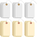 Sayglossy 1000 Pcs Blank Manila Shipping Tags with Wire 4 3/4" x 2 3/8" White Yellow Paper Hang Luggage Price Asset Gift Label Tags