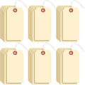 Sayglossy 1000 Pcs Blank Manila Shipping Tags with Wire 6 1/4" x 3 1/8" Yellow Paper Hang Luggage Price Asset Gift Label Tags