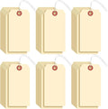 Sayglossy 2000 Pcs Blank Manila Shipping Tags with Wire 4 3/4" x 2 3/8" Yellow Paper Hang Luggage Price Asset Gift Label Tags