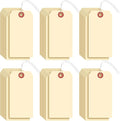 Sayglossy 1000 Pcs Blank Manila Shipping Tags with Wire 4 3/4" x 2 3/8" Yellow Paper Hang Luggage Price Asset Gift Label Tags