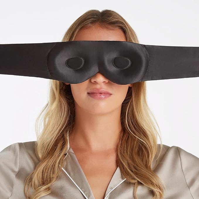 Dore & Rose — Mulberry Silk Sleep Mask for Women & Men, 3D Contour Blackout with cups, Pure Silk Eye Masks for Sleep, Travel Night - Eye Cover, Sleeping Mask, Sleepmask, Eyemask, Pods, Lash Extensions