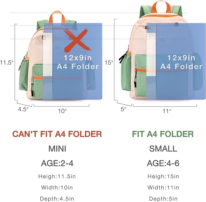 STEAMEDBUN Toddler Backpack for Girls 2-4: Kids Backpack Boys Girls - Preschool Kindergarten Daycare Backpacks - 12 inch