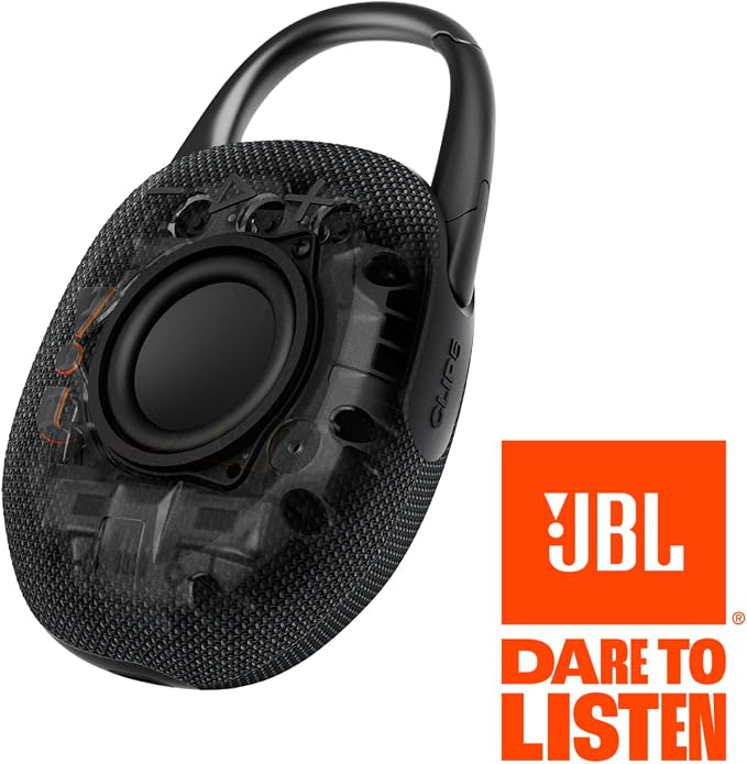 JBL Clip 5 - Ultra-Portable, Waterproof & Dustproof Bluetooth Speaker, Big JBL Pro Sound with Punchy bass, Integrated Carabiner, Up to 12 Hours of Play, Made in Part with Recycled Materials (Red)
