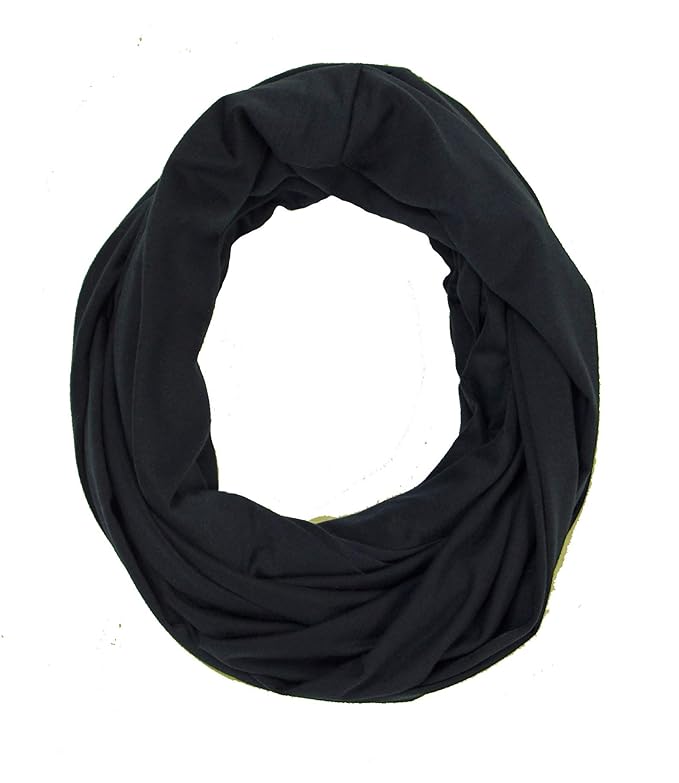Nursing Covers for Breastfeeding, Soft Infinity Scarf Shawl Cover Up - Lightweight, Breathable Privacy Nursing Wrap in Black