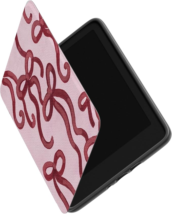 Casely Kindle Case | Love Me Knot | Mauve Bow | Compatible with 7" Kindle Colorsoft and 7" Kindle Paperwhite (12th Genernation 2024 Models)