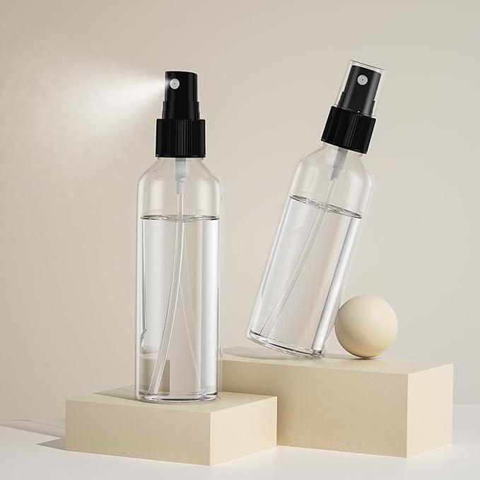 EPHECH 100PCS Small Spray Bottle, Travel Spray Bottle Clear Fine Mist Spray Bottles Plastic Empty Refillable Spray Bottles for Skin Care, Hair Care, Plant Care & Home Cleaning-80ml
