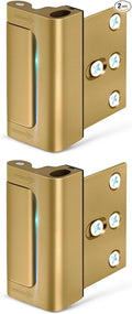 Home Security Door Reinforcement Lock – Heavy-Duty Metal Door Lock for Front Door, Childproof Safety Latch for Kids Safety, Extra Flip Top Lock Withstands 800 lbs, Interior Deadbolt Guard Home Safety