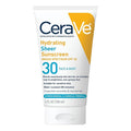 CeraVe Hydrating Sheer Sunscreen with SPF 30 for Face and Body, Mineral & Chemical Sunscreen for Men & Women with Zinc Oxide, Hyaluronic Acid and Ceramides, Paraben-Free + Fragrance-Free, 5 Ounces