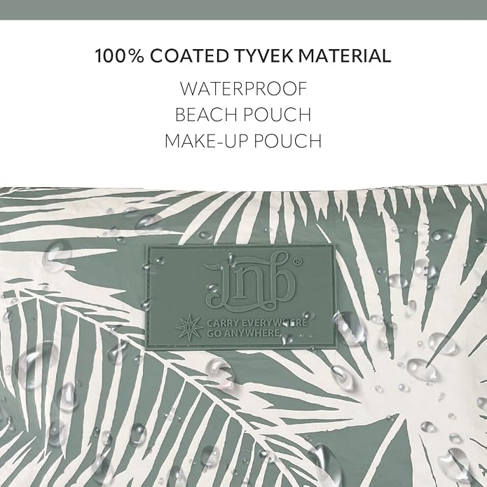 100% Coated Tyvek Material, Beach Pouch, Waterproof Pouch for Beach, Makeup Pouch, Wet Dry Bag,Clutch