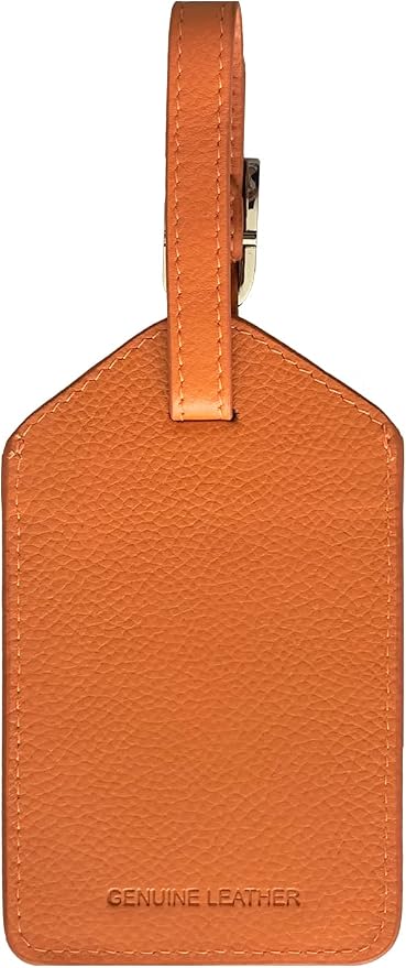 Personalized Monogrammed Leather Luggage Tags - 3 Pack