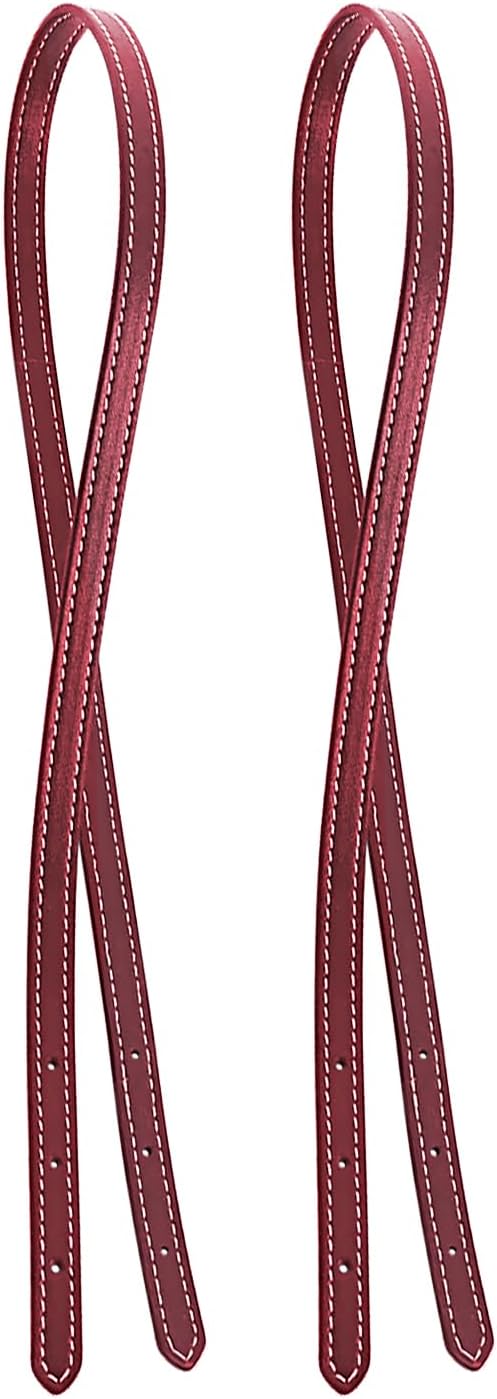 Jiesinlov 2 Pcs Bag Microfiber Leather Strap Replacement Shoulder Straps for Mollie 25 Tote Handbag(Burgundy)