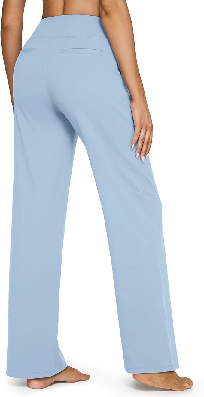 G4Free EverGoing Yoga Pants Women Wide Leg Pants with Pockets High Waist Stretch Dress Casual Sweatpants Petite/Regular/Tall