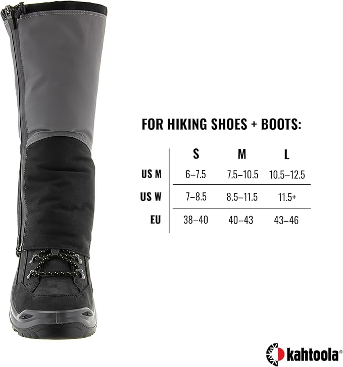 Kahtoola NAVAgaiter Tall GTX Waterproof Gore-TEX Gaiters for Snow & Mud