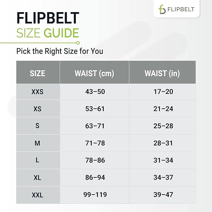 FlipBelt Elite Lightweight Tubular Running Belt for Phone & Running Storage, USA Company