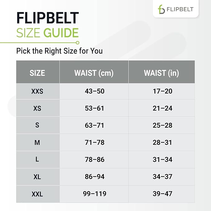 FlipBelt Elite Lightweight Tubular Running Belt for Phone & Running Storage, USA Company