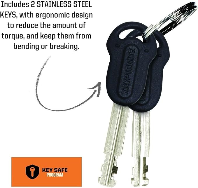Kryptonite Keeper 785 Bike Chain Lock, 2.8 Feet Long Heavy Duty Anti-Theft Bicycle Chain Lock with Keys for Bike, Motorcycle, Scooter, Bicycle, Door, Gate, Fence,Red, 33.5 Inch | chain-bike-locks