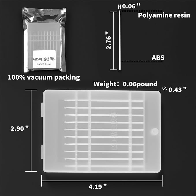 ESD Safe Cleaning swabs (1.5mm /0.06 inch) for Electronics- Silicone Sticky Swab Gel for Cleaning Camera sensors, Lens,PCB, SMT, semiconductors and Precision Instruments.