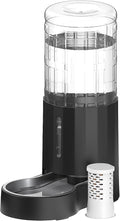 CZPET 2.5 Gallon Dog Water Bowl Dispenser,Filter Automatic Dog and Cat Water Dispenser with Stainless Steel Bowl, Gravity Waterer, Large Capacity, and Quiet Drinking Area for Pets (9.5L,Black)