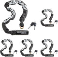 Kryptonite Keeper 785 Bike Chain Lock,2.8 Feet Long Heavy Duty Anti-Theft Bicycle Chain Lock with Keys for Bike,Motorcycle,Scooter,Bicycle,Door,Gate,Fence,(Pack of 5)