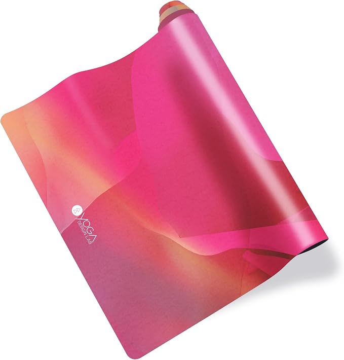 YOGA DESIGN LAB | The Combo Yoga Mat | Eco Luxury | Ideal for Hot Yoga, Power, Bikram, Ashtanga, Sweat | Studio Quality | Includes Carrying Strap!