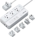 VINTAR 2000W 220V to 110V Converter for Hair Dryers, Universal Travel Adapter Voltage Converter US to Europe with 4 USB Ports(2 USB C), International Step Down Transformer for EU UK JP AU India SA