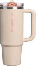 STANLEY Quencher ProTour Flip Straw Tumbler with Leakproof Lid 30 oz | Built-in Straw and Handle | Cup Holder Compatible for Travel | insulated Stainless Steel Cup | BPA-Free | Champagne