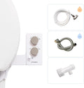 TUSHY Spa Warm Water Bidet Attachment for Toilet. Universal Fit, Easy Install (Requires Sink Access for Optional Temperature Control) Self Cleaning, Adjustable Pressure, Angle Control, Brushed Nickel