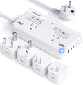 BESTEK 2000W 220V to 110V Voltage Converter, US-Europe Universal Travel Adapter with 2 AC Outlets and 3 USB Ports (2 Pd35W), Hair Dryer, Flat Iron (Pearl White)