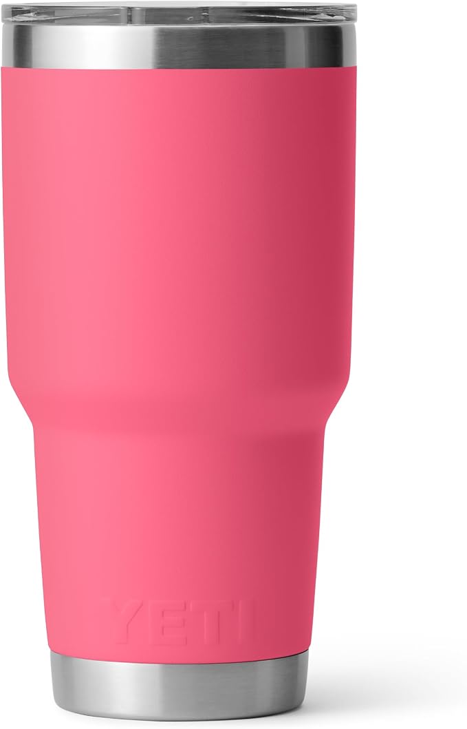 YETI Rambler 30 oz Tumbler, Stainless Steel, Vacuum Insulated with MagSlider Lid, Tropical Pink