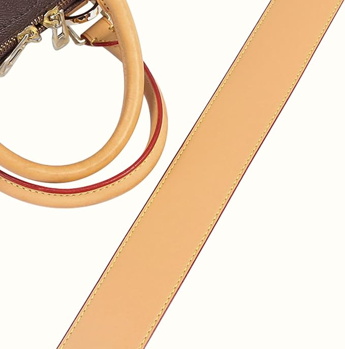 jiesinlov Vachetta Leather Straps Crossbody Replacement Bag Shoulder Strap for Neverful Speedy Graceful Tote Handbag(W1.5in,L45.2in-Beeswax)