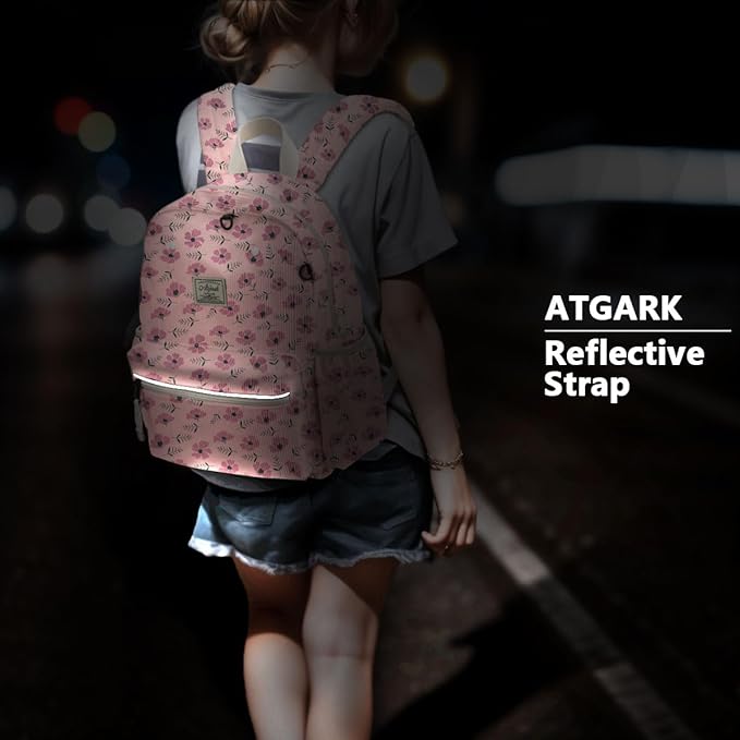 atgark Corduroy Toddler Backpack for Girls 2-5: Preschool Backpack for Girls