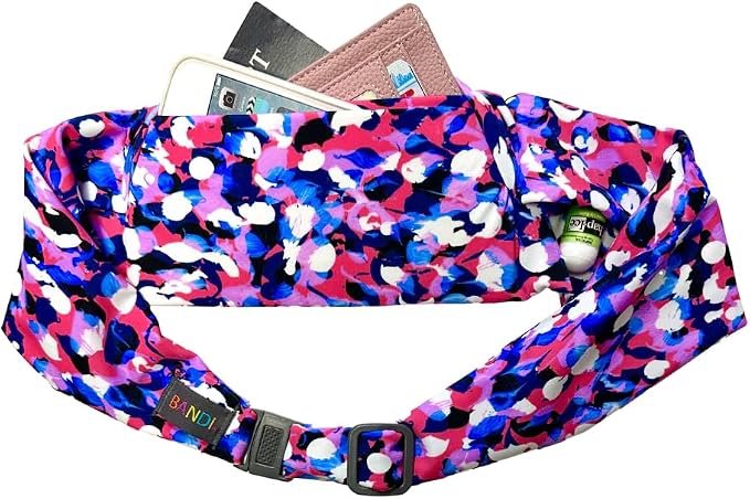 BANDI Running Belt for Women & Men – USA Made No-Bounce Adjustable Waist Pack & Secure Fanny Pack – Fits All Phones, Gels & Essentials – Zipper-Free, Medical Device Friendly
